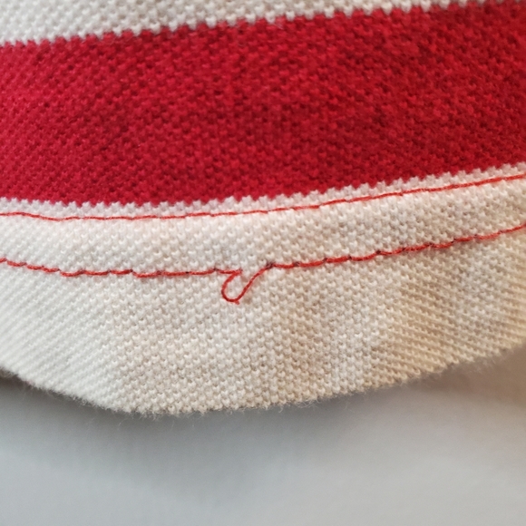 Enyce Men's pull over white with red stripes and collar - Picture 8 of 16